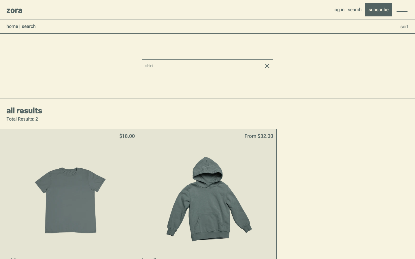 Search → panel opened — Navi+ on the Zora Shopify theme Search → panel opened — Navi+ on the Zora Shopify theme